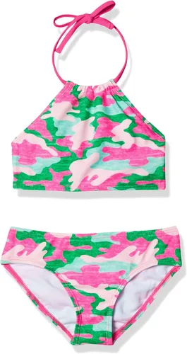 Vista 10 de Kanu Surf Mahina bikini halter de 2 piezas para niñas, traje de baño para playa mahina azul