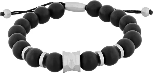 Vista 11 de Pulsera Bolo de Nylon Ajustable con Cuentas de Acero Inoxidable para Hombre - Elección