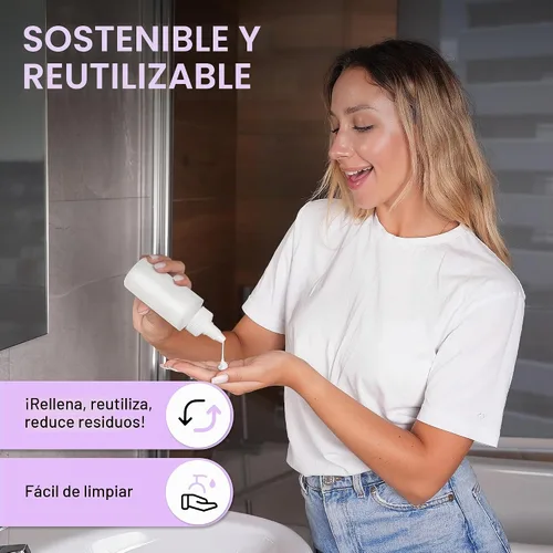 Vista 7 de BRIGHTFROM Botellas aplicadoras con tapa giratoria, botellas de plástico vacías de 2 onzas, recargables, boquilla de apertura/cierre, multiusos