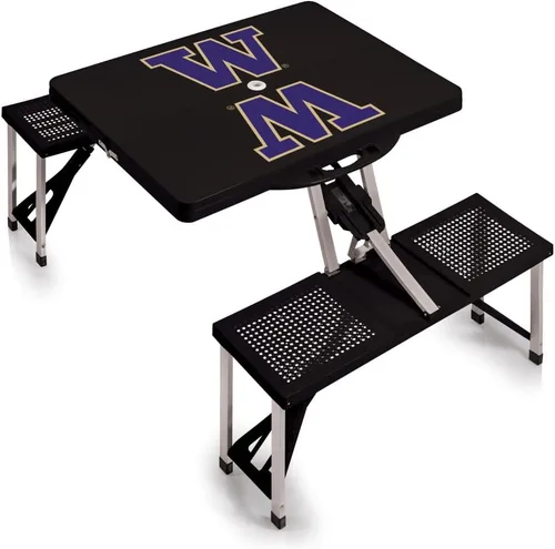 Vista 14 de PICNIC TIME NCAA North Carolina Tar Heels Folding Picnic Table - Camping Table - Outdoor Table with Umbrella Hole