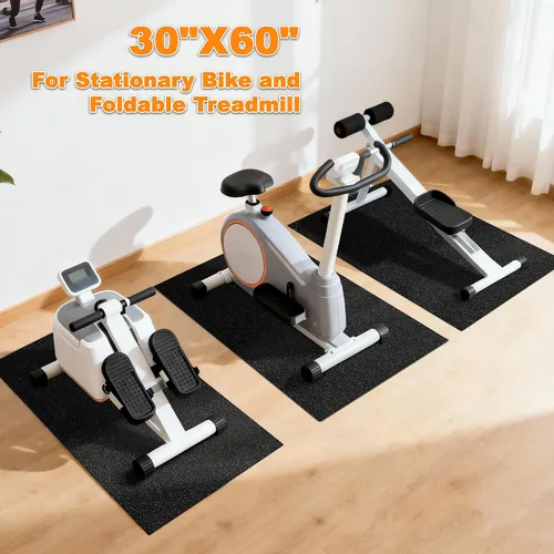 Vista 6 de Alfombrilla de correr Fitvids de 1/4" de espesor, alfombras antideslizantes para gimnasio, almohadilla de protección para el suelo, compatible