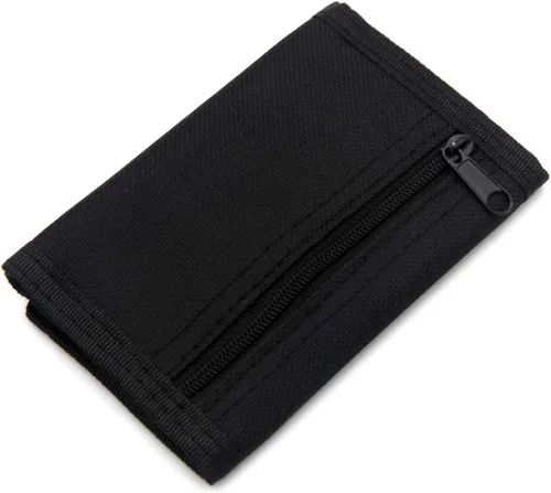 Vista 5 de Cartera de bloqueo de RFID (identificación de frecuencia de radio) de tres partes de lona, para deportes al aire libre, para niños. Cartera