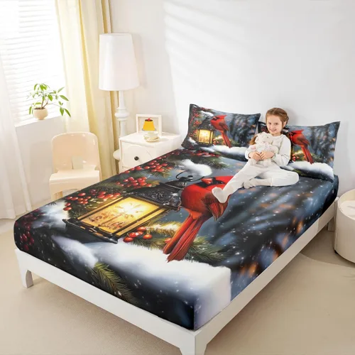 Vista 41 de Erosebridal Divertida sábana bajera ajustable de Halloween para niños, lindo juego de ropa de cama de calabaza fantasma, decoración de Halloween