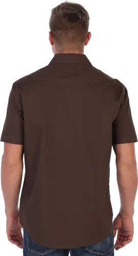 Vista 3 de Gioberti Camisa casual de manga corta para hombre con broches de perlas
