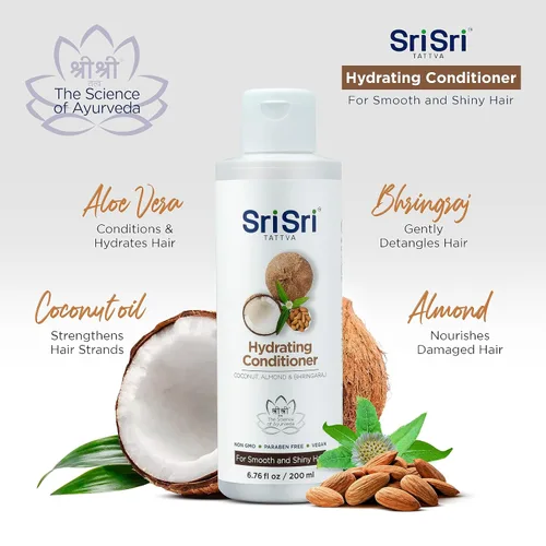 Vista 4 de SRI SRI TATTVA Acondicionador hidratante para cabello liso y brillante – Acondicionador ayurvédico para el cabello con Bhringraj y Aloe Vera