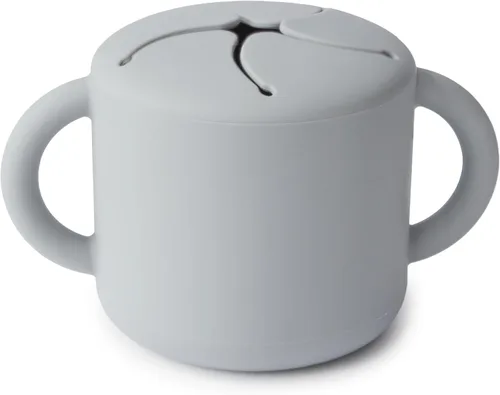 Vista 28 de mushie - Taza para merienda de silicona Contenedor de alimentos a prueba de derrames para niños pequeños y bebés (Abejas)