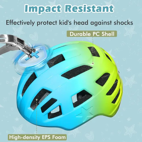 Vista 3 de Zacro Kids Helmet 5-14 for Boys Girls, Adjustable Lightweight Toddler Helmet with Reflective Safety Stickers, Fits Bicycle Balance Bike Scooter