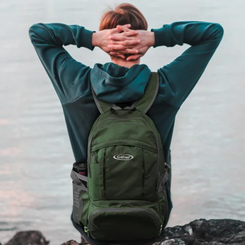Vista 9 de G4Free - Mochila para senderismo ligera y plegable de 40L, mochila de viaje impermeable para el día a día Water-Resistant Polyamide
