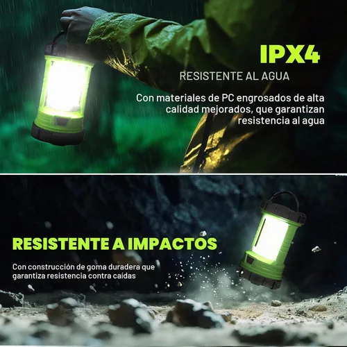 Vista 6 de elesall Linterna de campamento, linterna LED recargable de 3000 lúmenes, 5