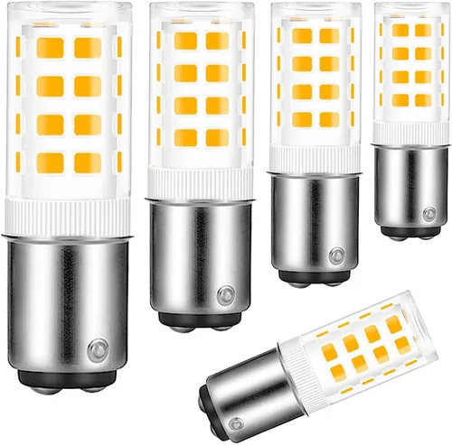 Vista 4 de BA15D - Bombilla LED de doble contacto con base de bayoneta de 120 voltios, bombilla de 4 W, cálida 3000 K, bombilla halógena de repuesto de 40 W