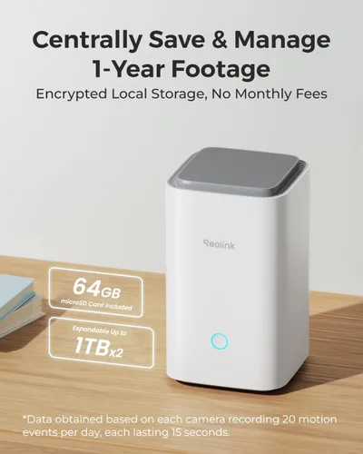 Vista 4 de REOLINK Cámaras de seguridad 4K Sistema inalámbrico para exteriores, almacenamiento local cifrado de 1 año, visión nocturna a color, Wi-Fi