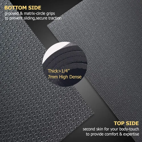 Vista 4 de GXMMAT Extra Large Exercise Mat 16'x6'/12'x6'/10'x6'/8'x6'(7mm)