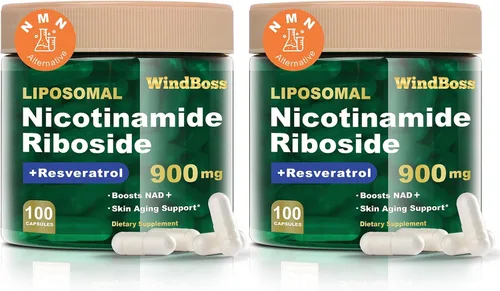 Vista 9 de Suplemento liposomal NAD+ con ribósido de nicotinamida y resveratrol - Suplemento NAD para mujeres y hombres - Energía celular, salud mitocondrial