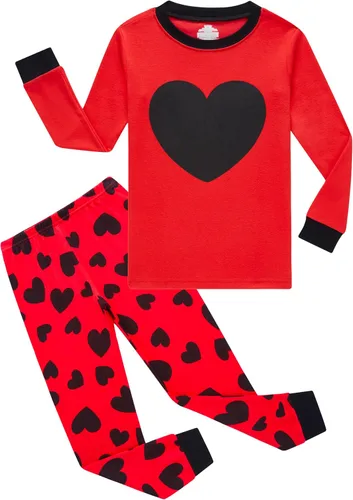 Vista 33 de KikizYe - Conjunto de pijamas para niños y niñas pequeños y grandes, ropa de dormir de 100% algodón 33/4 piezas/dinosaurio