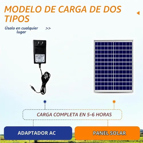 Vista 6 de Ventilador solar recargable de 16 pulgadas, ventilador oscilante ajustable de pie, motor de corriente continua, ventilador de piso silencioso