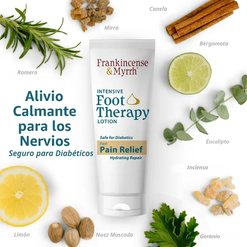 Vista 4 de Crema para aliviar el dolor de pies de incienso y mirra, loción intensiva para terapia de pies, crema para aliviar el dolor del nervio diabético