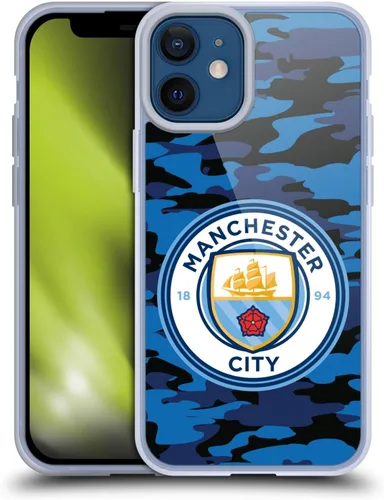 Vista 83 de Head Case Designs Funda de gel con licencia oficial del Manchester City Man City FC Blue Moon Badge Camou [protección de grado militar] compatible