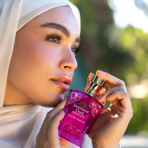 Vista 4 de Jasmine Oud Absolute - Perfume árabe para mujer - 2.5 oz (75ML) Fragancias de larga duración para mujer, aroma floral amaderado con notas de cuero