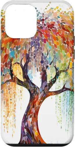Vista 16 de Weeping Willow Tree Colorful Mosaic Case for iPhone 17