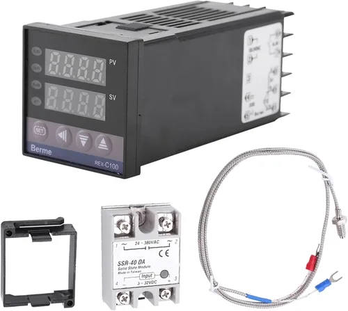 Vista 2 de 0℃~1300℃ Alarm REX-C100 Digital LED PID Temperature Controller Kits AC110V-240V