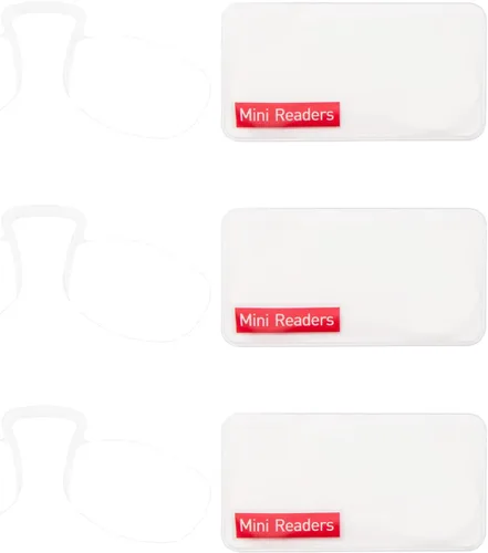 Vista 5 de DXYXYO Gafas de lectura delgadas sin brazos para hombres y mujeres, mini lectores de nariz ligeros sin patas con clip, paquete de 3