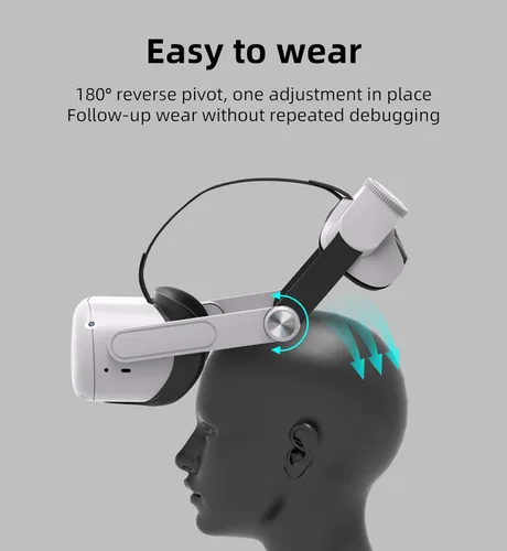 Vista 2 de Head Strap Headphone Set Compatible with Quest 2,Elite Strap for Enhanced Support and Lightweight Design, in Ear Earbuds for Quest 2 Accessories