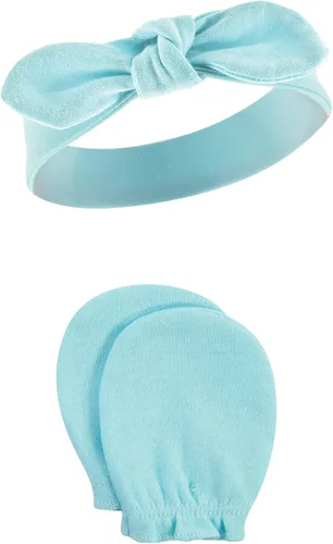 Vista 74 de Hudson Baby Conjunto de diadema de algodón y manoplas para rascar para bebé