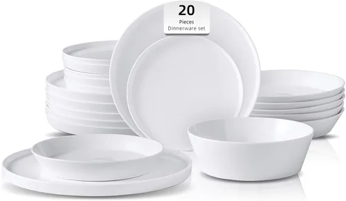 Vista 12 de Bone China - Forma de cono de porcelana, Elegance White Cup Espresso de 5 onzas y platillo, juego de 6 tazas y 6 platillos