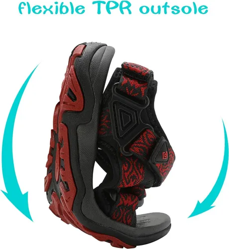 Vista 6 de DREAM PAIRS Sandalias de verano para niños, ligeras y ajustables (para niños y niñas, grandes y pequeños).