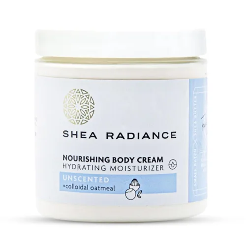 Vista 10 de Shea Radiance Crema corporal nutritiva con avena coloidal Hidratante hidratante para pieles sensibles Hidratación suave con humedad duradera