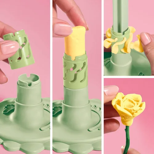 Vista 5 de Play-Doh Blooms Garden - Kit de fabricación de ramo de flores