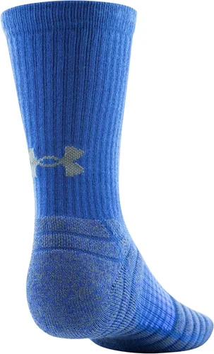 Vista 4 de Under Armour Calcetines altos elevados novedosos para hombre, 3 pares