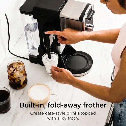 Vista 6 de Ninja Cafetera de goteo con combo K Cup, sistema de café especial DualBrew Pro, máquina de café compatible con cápsulas K-Cup, cafetera de servicio
