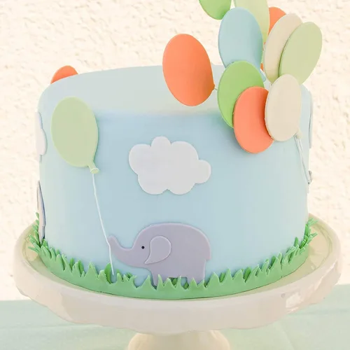 Vista 5 de Nature Fondant - Juego de cortadores de fondant, sol, nubes, hierba, fuego, plástico para pasta de goma para decoración de pasteles de baby shower