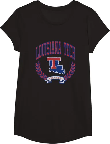 Vista 5 de Louisiana Tech Bulldogs Varsity Logo - Camiseta con licencia oficial, Negro