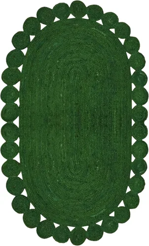 Vista 17 de Natural Jute Collection - Alfombra rectangular de 2 x 3 pies, alfombra de yute trenzada a cuadros multicolor de 0.27 pulgadas de grosor, ideal
