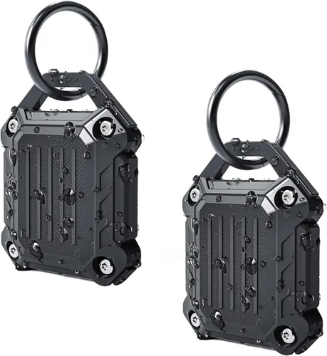 Vista 14 de Dovick - Funda impermeable para llavero Airtag, cubierta completa de tornillo compatible con el llavero Apple Air Tag Tracker (mezcla de 4 unidades)