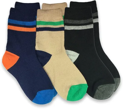 Vista 4 de Jefferies Socks Paquete de 12 pares de calcetines a rayas multicolor para niños