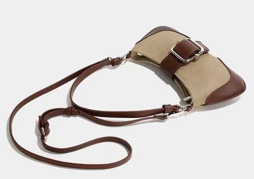 Vista 3 de Bolso Hobo de mezclilla para mujer, bolsos cruzados de lona Y2K, bolso pequeño de mano de mano, bolso de mano para axila de noche, bolso con asa