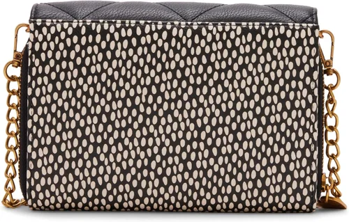 Vista 3 de Betsey Johnson Billetera con lazo para perro Bull en cadena, negroblanco, NegroBlanco