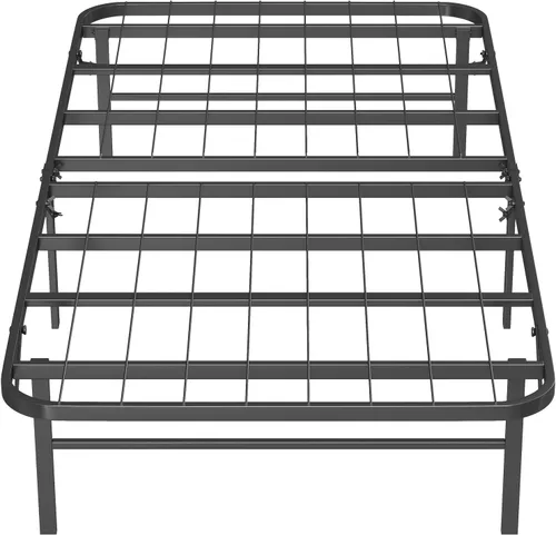 Vista 7 de BestMassage Base de cama individual Metálica Láminas de acero resistentes con 6 patas Plegable Resistente, no necesita somier Fácil