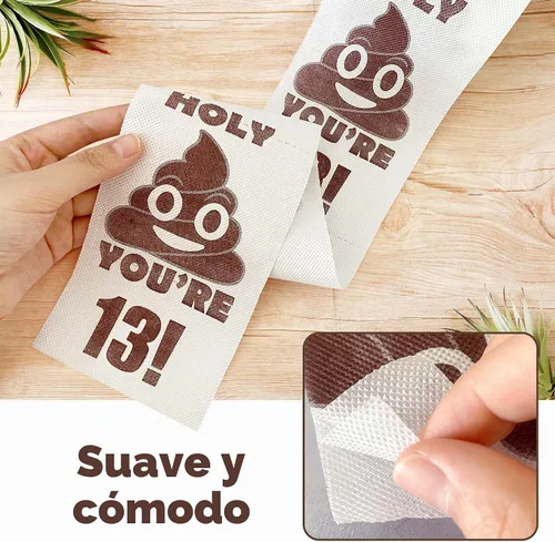 Vista 8 de Decoraciones de cumpleaños número 13 para niños y niñas, papel de toliet