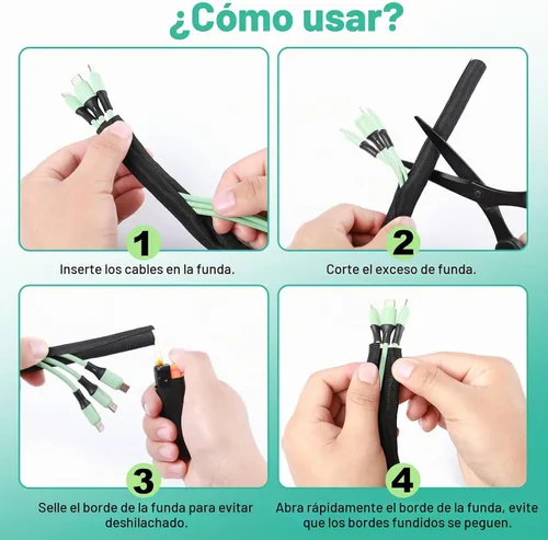 Vista 8 de UOMTFAI Protector de Cable para Perros y Gatos 3.05m - 1/2 pulgada, Funda Flexible para Cables para una Fácil Gestión de Cables, Protege los Cables