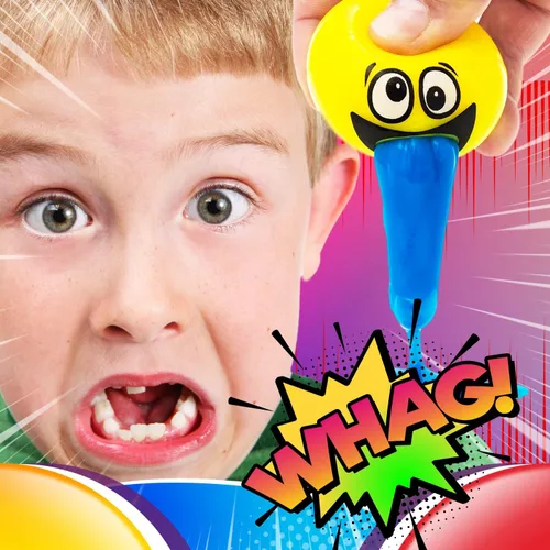 Vista 3 de JA-RU Barf Slime Toy Squishy Stress Balls para niños (1 bola antiestrés surtida) lanzar bolas de limo vómito. Juguete antiestrés. Divertidas bromas