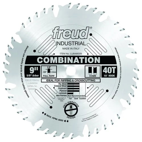 Vista 37 de Freud LU84M008 8 pulgadas 40 ATBF hoja de sierra con eje de 5/8 pulgadas