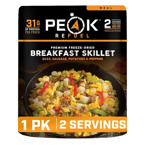 Vista 47 de Goulash de búfalo americano 45g protein, 740 calories, ground bison goulash, 2 servings, 4.94 oz pouch, 6 oz water, ready in 10 minutes, made in