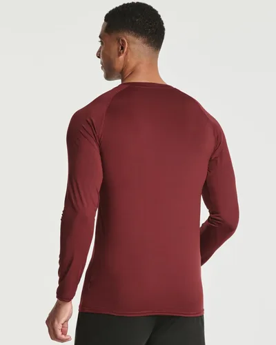 Vista 3 de Real Essentials Paquete de 4 camiseta de compresión de manga larga para hombre para clima frío (disponible en tallas grandes y altas)