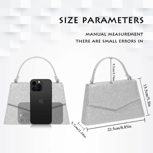 Vista 3 de AOYUNHUI Monederos de mano para mujer, bolso cruzado de boda, bolso cruzado para mujer, boda, graduación, fiesta, club