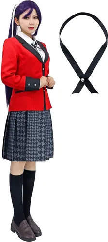 Vista 2 de C-ZOFEK Disfraz de Kakegurui Sayaka Igarashi de talla de EE UU para disfraz de Halloween