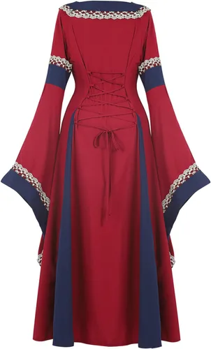 Vista 176 de Kranchungel - Vestidos renacentistas de estilo medieval/irlandés/campesino para mujer; disfraz de hada, para bailes